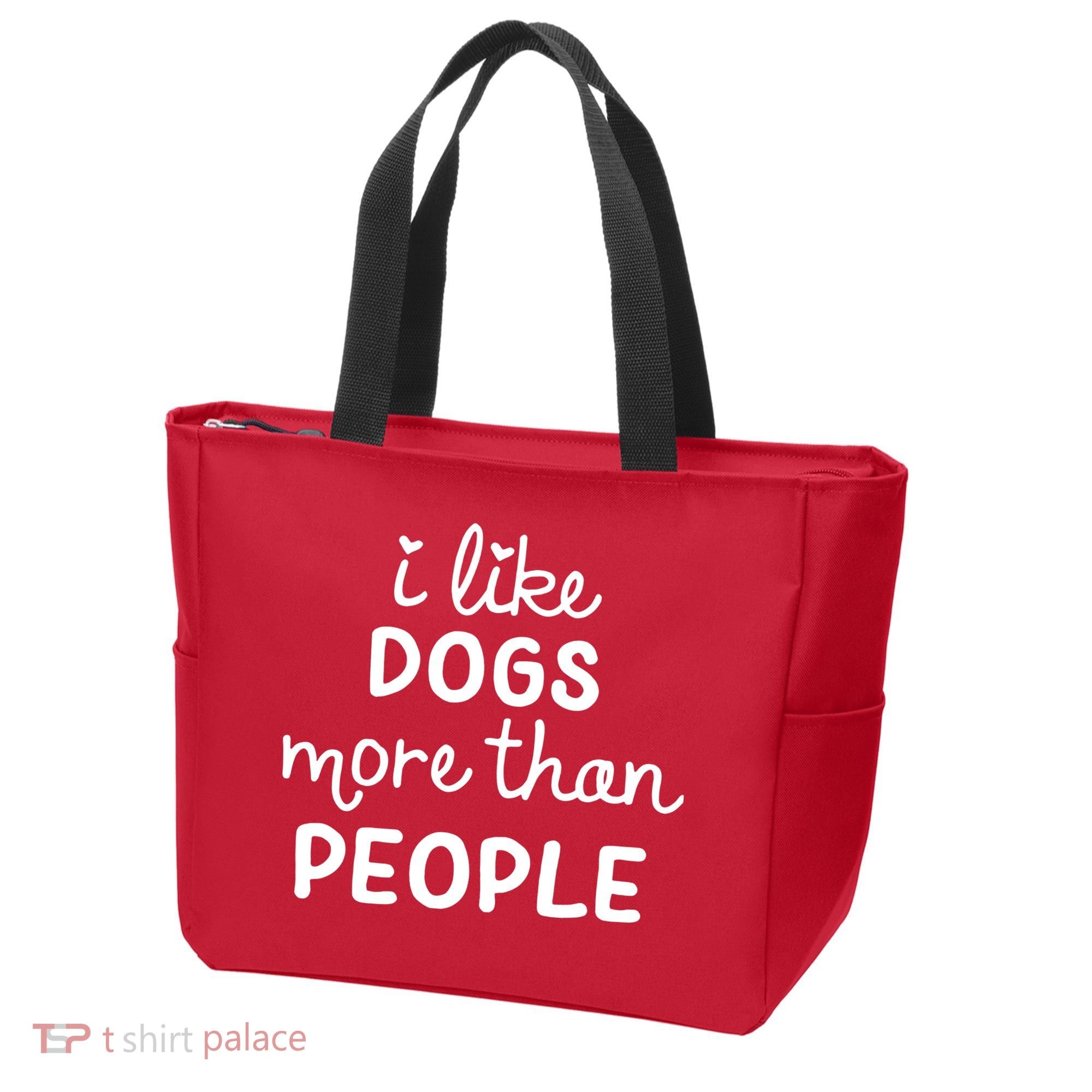 I Like Dogs More Than People Tote Bag