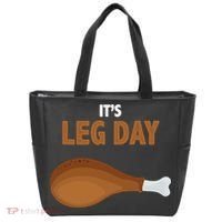 It's Leg Day Funny Turkey Tote Bag thumb 0