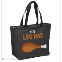 It's Leg Day Funny Turkey Tote Bag thumb 2
