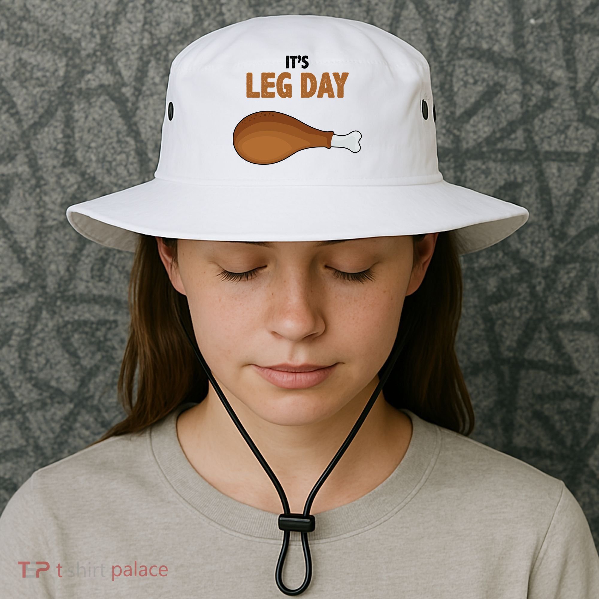 It's Leg Day Funny Turkey Bucket Hat