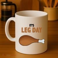 It's Leg Day Funny Turkey Coffee Mug thumb 4