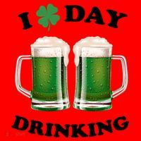 I Love Day Drinking St Patrick's Day Party Santa Hat thumb 1