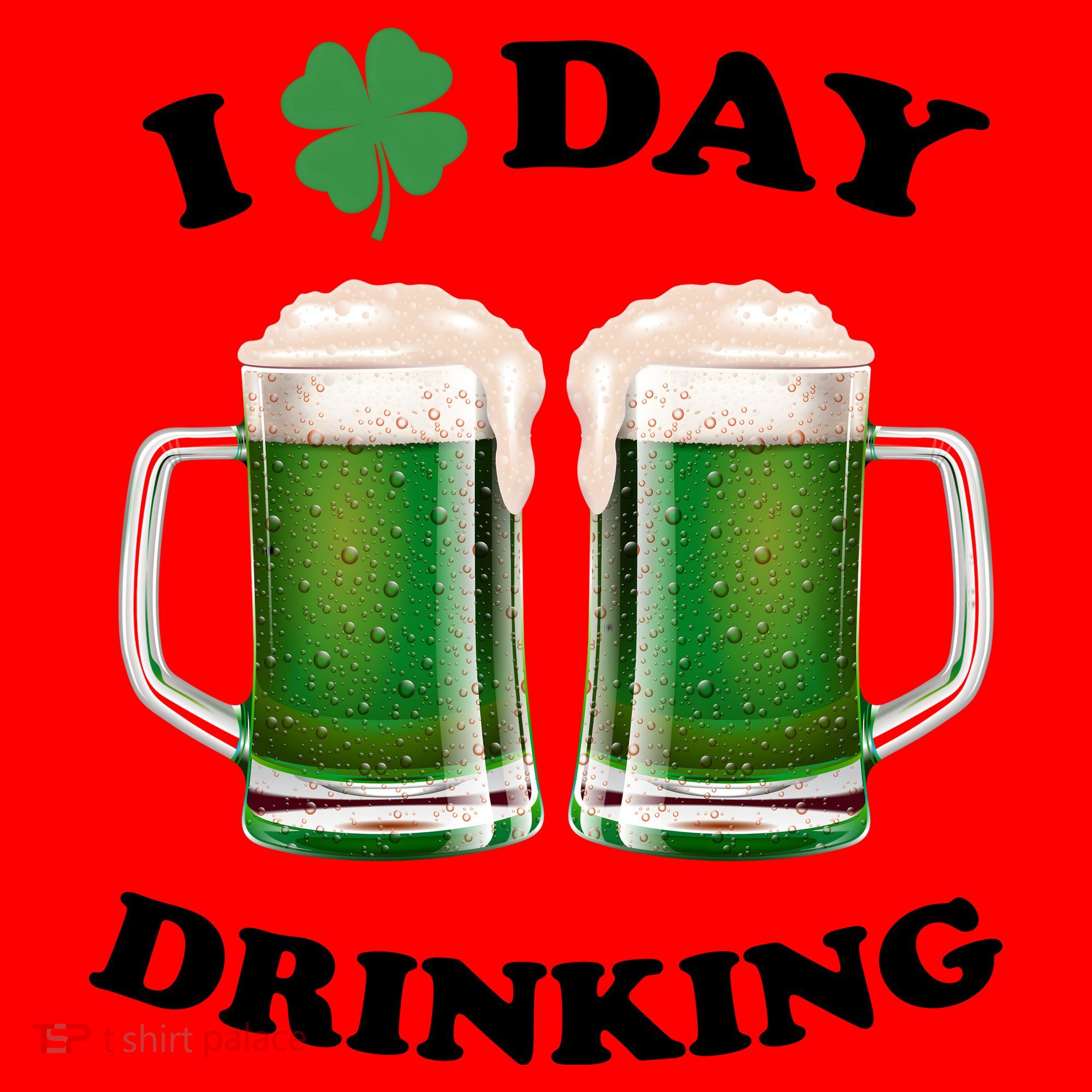 I Love Day Drinking St Patrick's Day Party Santa Hat