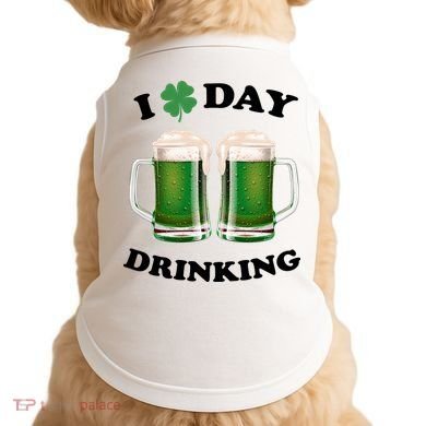 I Love Day Drinking St Patrick's Day Party Doggie Tank