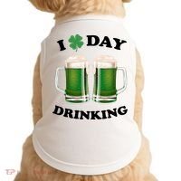 I Love Day Drinking St Patrick's Day Party Doggie Tank thumb 0