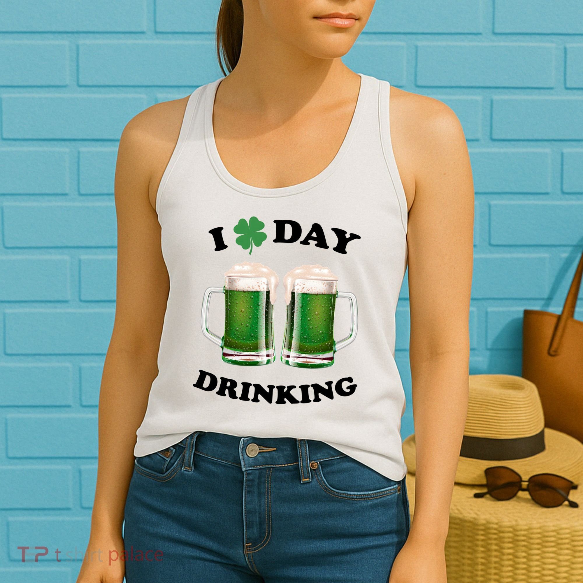 I Love Day Drinking St Patrick's Day Party Women's Tank Top