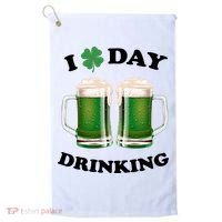 I Love Day Drinking St Patrick's Day Party Golf Towel thumb 0
