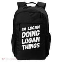 IM Logan Doing Logan Things Personalized Name Logan Gifts Backpack thumb 0