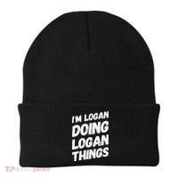 IM Logan Doing Logan Things Personalized Name Logan Gifts Beanie thumb 0