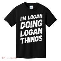 IM Logan Doing Logan Things Personalized Name Logan Gifts Kids T-Shirt thumb 0