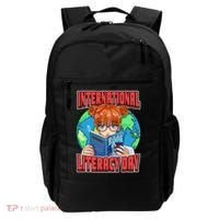International Literacy Day September 8th Teacher Reading Backpack thumb 0