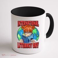 International Literacy Day September 8th Teacher Reading Coffee Mug thumb 1
