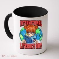 International Literacy Day September 8th Teacher Reading Coffee Mug thumb 0