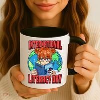 International Literacy Day September 8th Teacher Reading Coffee Mug thumb 3