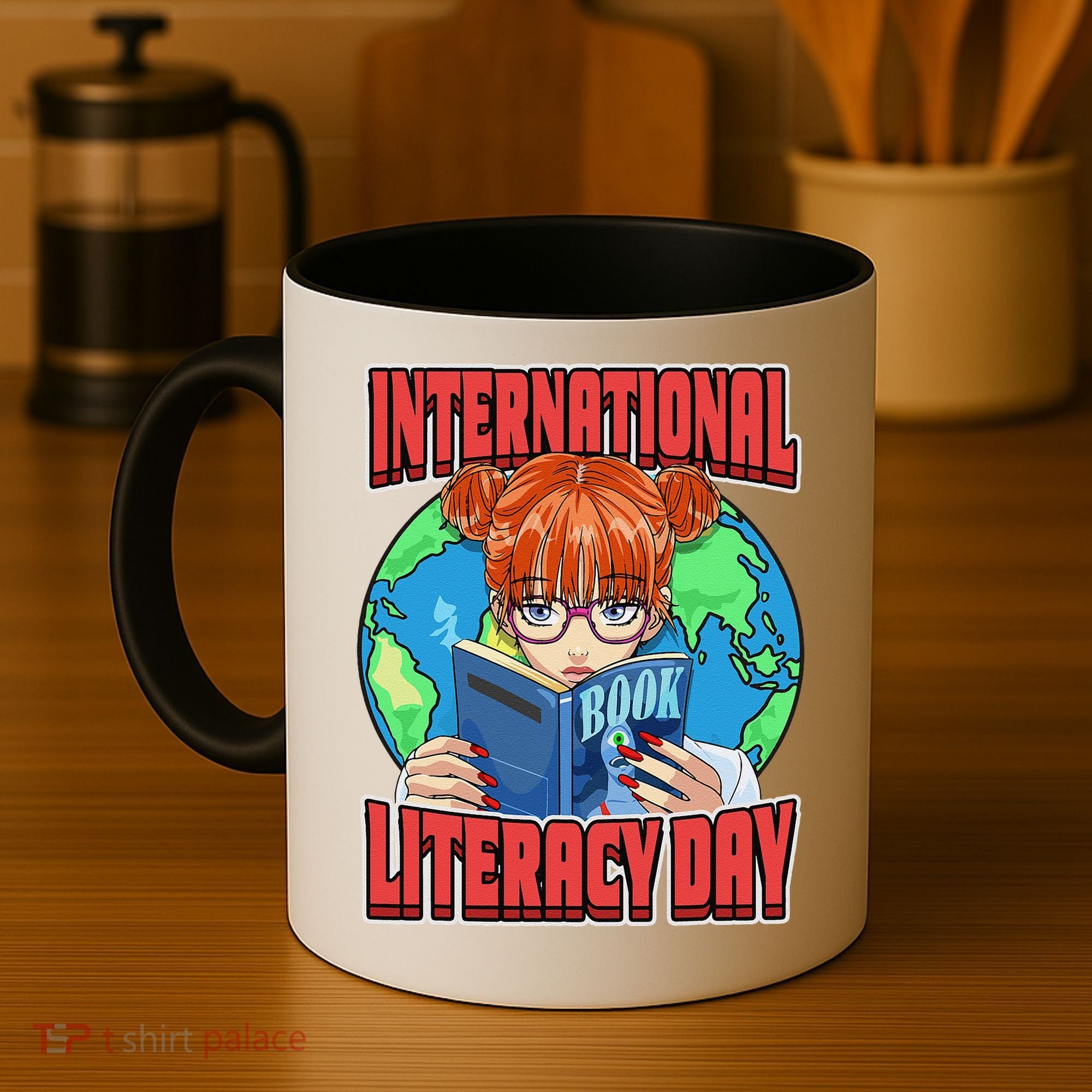 International Literacy Day September 8th Teacher Reading Coffee Mug