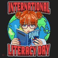 International Literacy Day September 8th Teacher Reading Beanie thumb 2