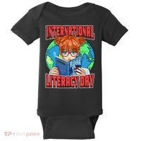 International Literacy Day September 8th Teacher Reading Baby Bodysuit thumb 0