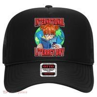 International Literacy Day September 8th Teacher Reading Hat thumb 0