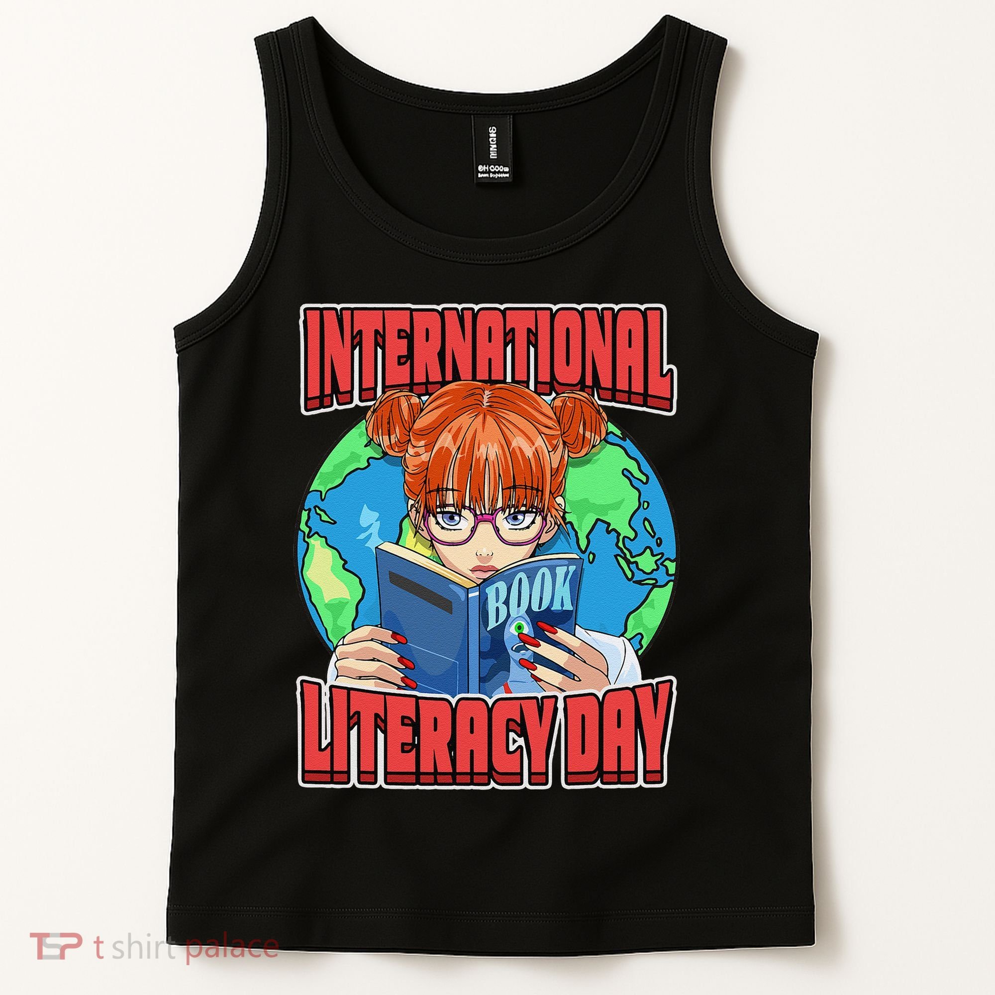 International Literacy Day September 8th Teacher Reading Tank Top