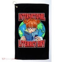 International Literacy Day September 8th Teacher Reading Golf Towel thumb 0