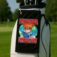 International Literacy Day September 8th Teacher Reading Golf Towel thumb 2