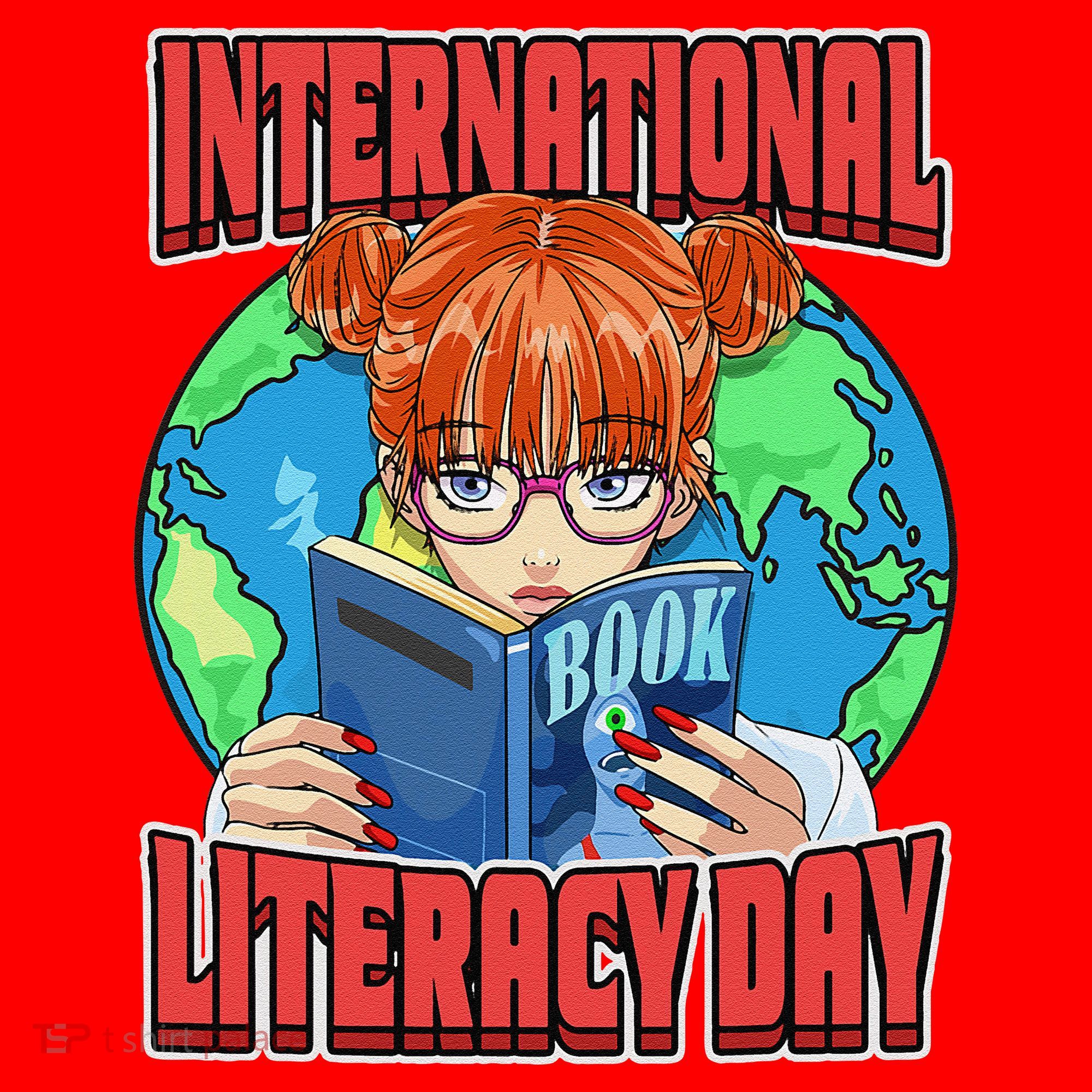 International Literacy Day September 8th Teacher Reading Santa Hat