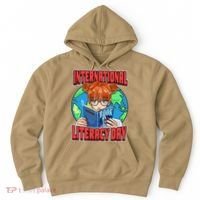 International Literacy Day September 8th Teacher Reading Hoodie thumb 0
