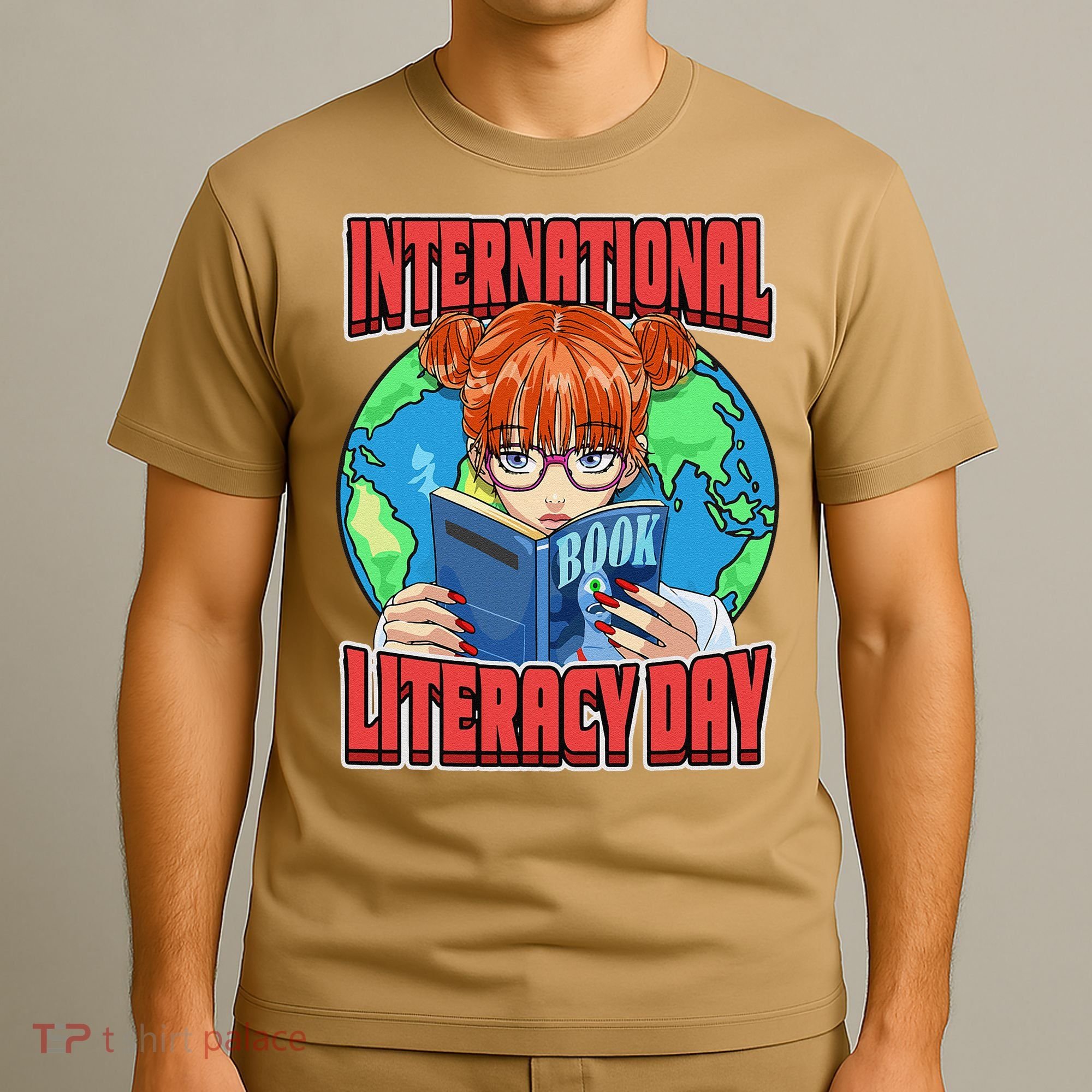 International Literacy Day September 8th Teacher Reading T-Shirt