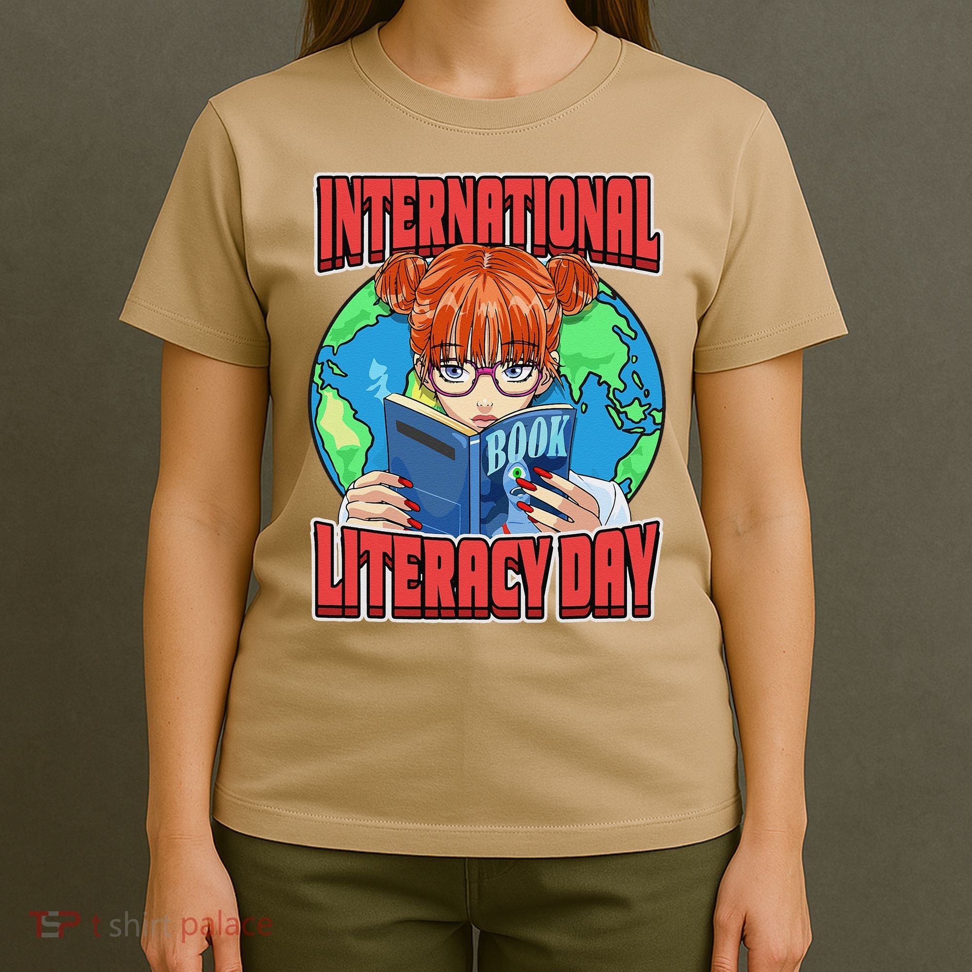 International Literacy Day September 8th Teacher Reading T-Shirt