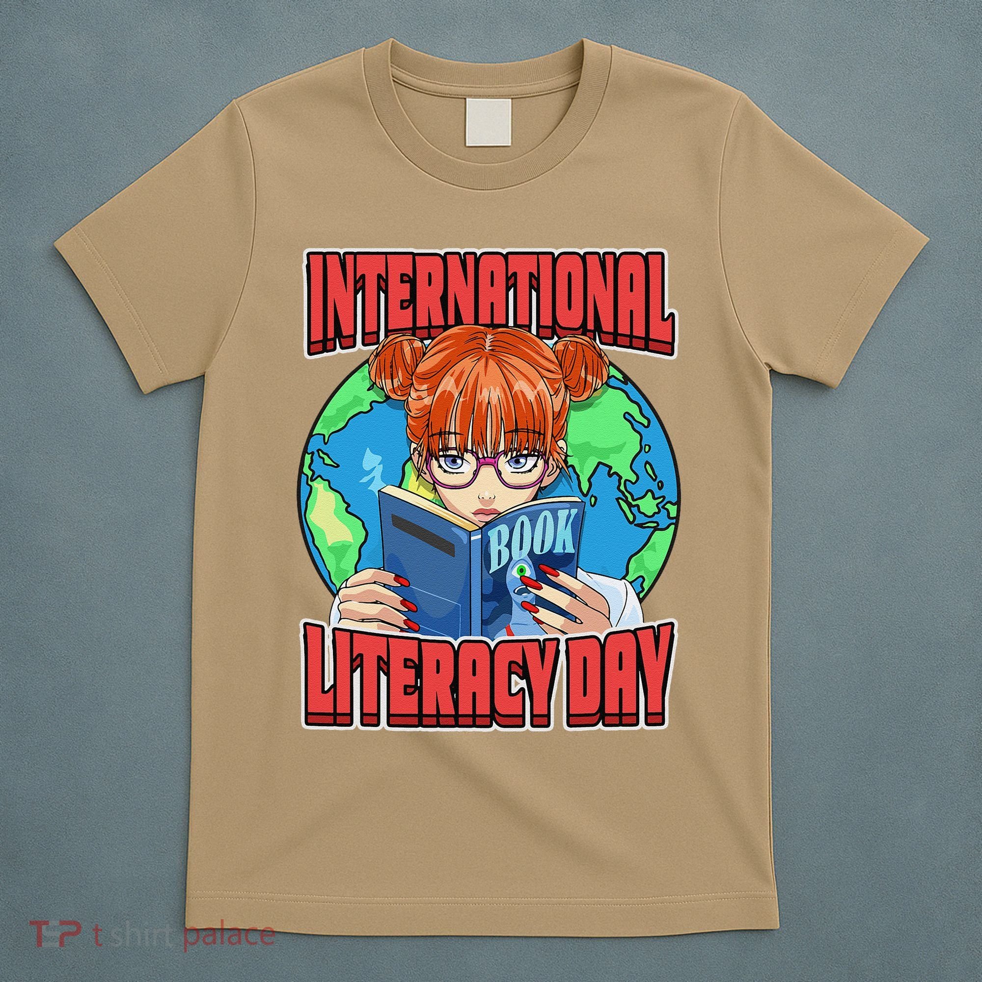 International Literacy Day September 8th Teacher Reading T-Shirt