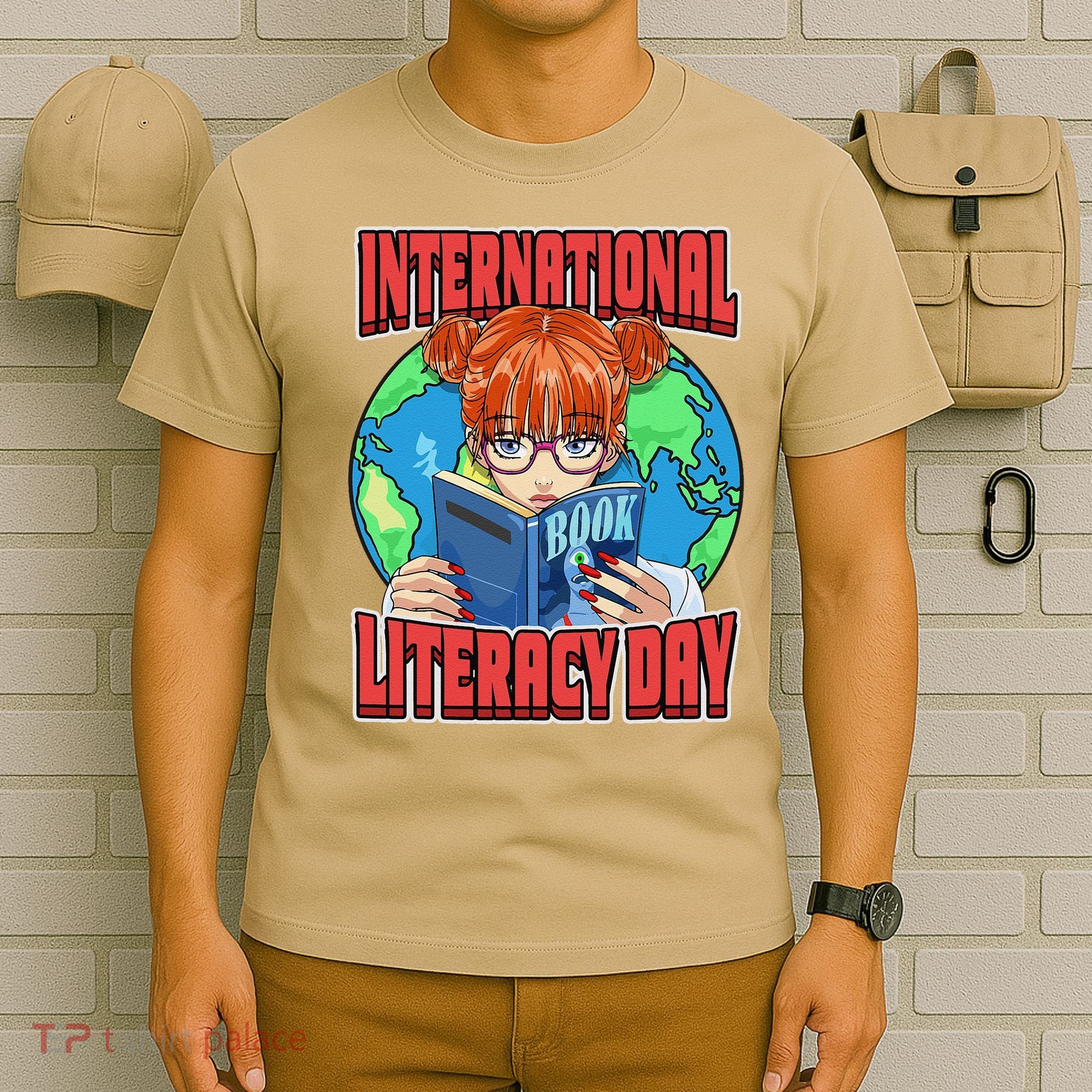 International Literacy Day September 8th Teacher Reading T-Shirt