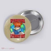 International Literacy Day September 8th Teacher Reading Button thumb 0