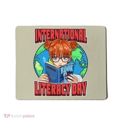 International Literacy Day September 8th Teacher Reading Mousepad