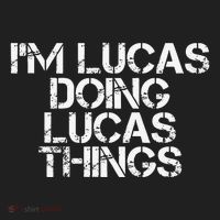 I'M LUCAS DOING LUCAS THINGS Funny Birthday Name Gift Idea Beanie thumb 2