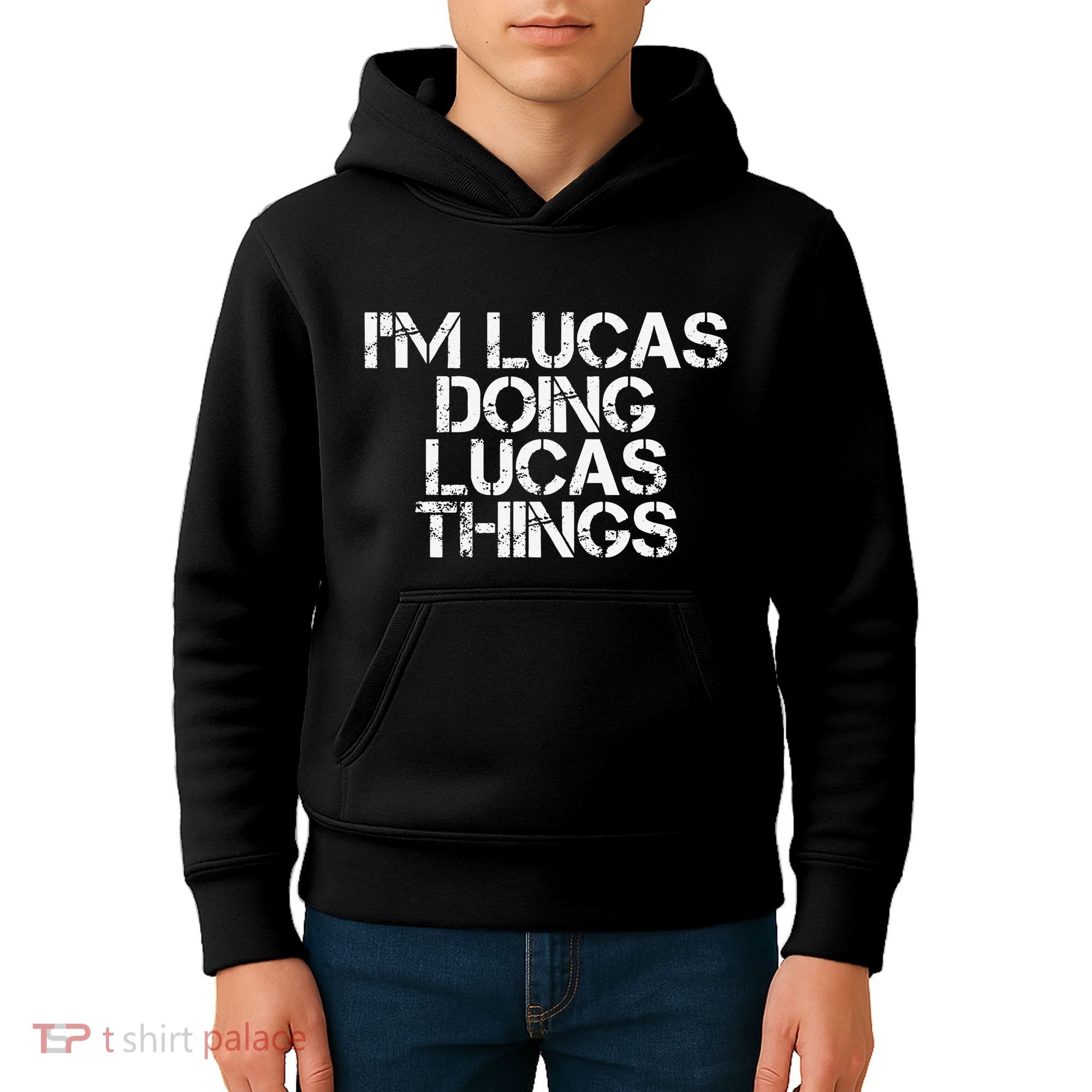 I'M LUCAS DOING LUCAS THINGS Funny Birthday Name Gift Idea Kids Hoodie