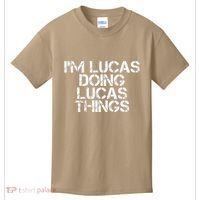I'M LUCAS DOING LUCAS THINGS Funny Birthday Name Gift Idea Kids T-Shirt thumb 0