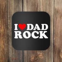 I Love Dad Rock Funny Old Classic Music Humor Statement Coaster thumb 0