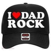 I Love Dad Rock Funny Old Classic Music Humor Statement Hat thumb 0