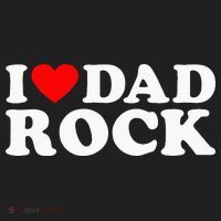 I Love Dad Rock Funny Old Classic Music Humor Statement Golf Towel thumb 3