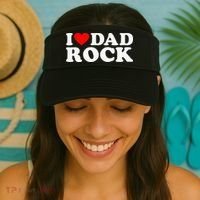 I Love Dad Rock Funny Old Classic Music Humor Statement Visor thumb 2