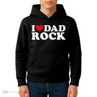 I Love Dad Rock Funny Old Classic Music Humor Statement Kids Hoodie thumb 4