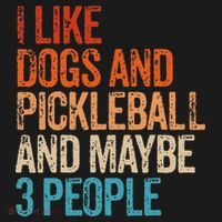 I Like Dogs Pickleball And Maybe 3 People USA-Made Doggie Bandana thumb 2