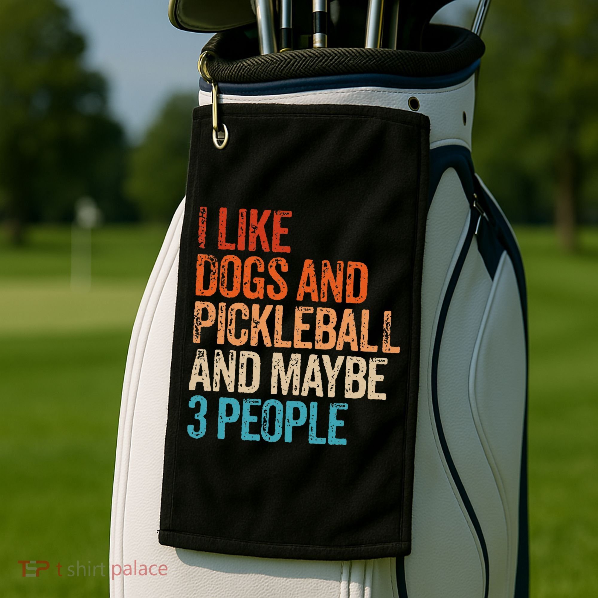 I Like Dogs Pickleball And Maybe 3 People Golf Towel