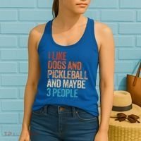 I Like Dogs Pickleball And Maybe 3 People Women's Tank Top thumb 2