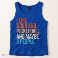 I Like Dogs Pickleball And Maybe 3 People Tank Top thumb 2