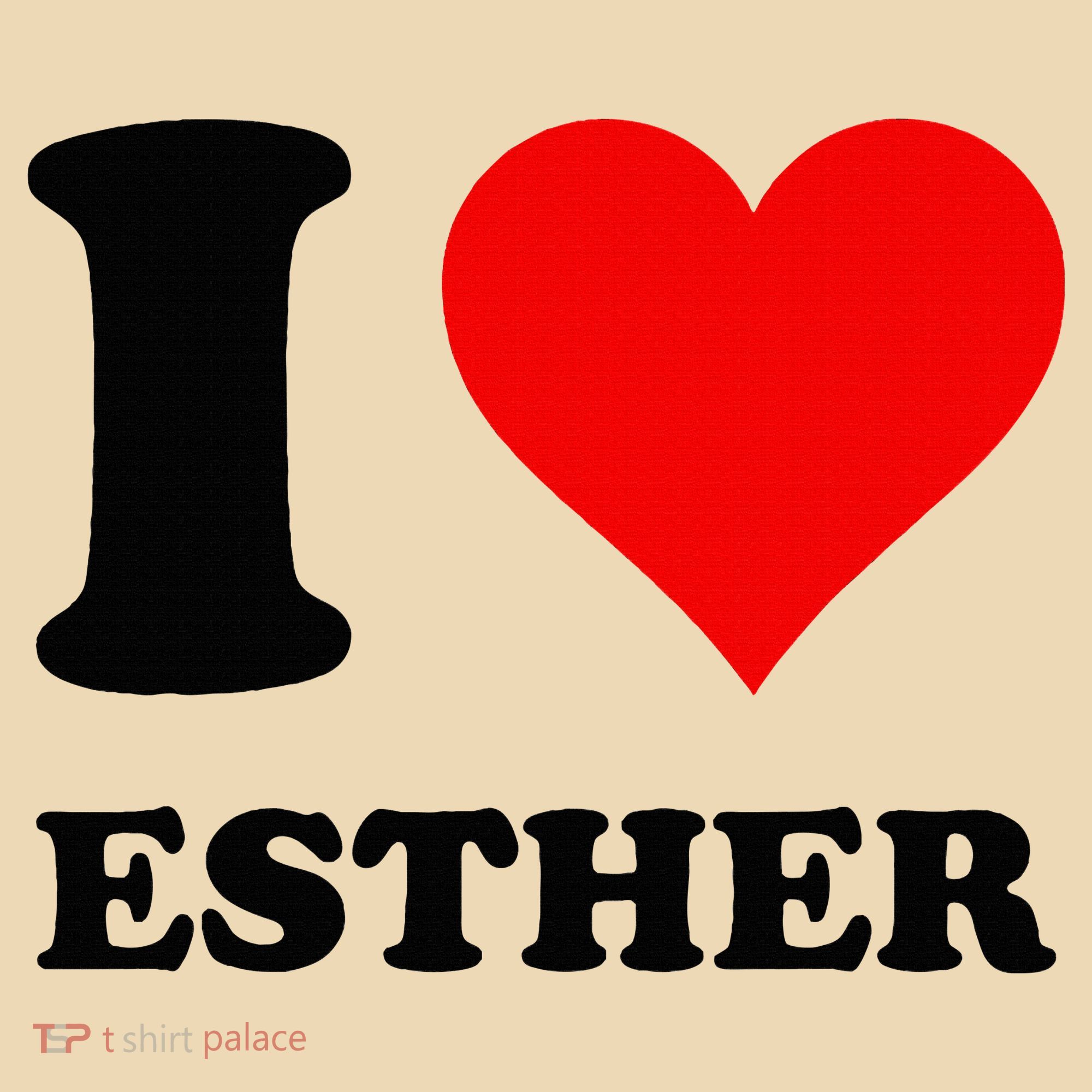 I Love Esther Tote Bag
