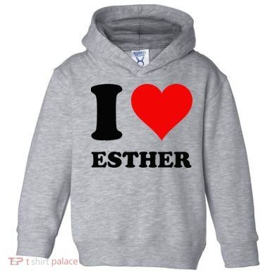 I Love Esther Toddler Hoodie