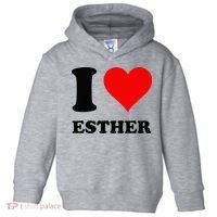 I Love Esther Toddler Hoodie thumb 0