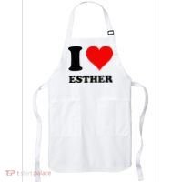 I Love Esther Apron thumb 0