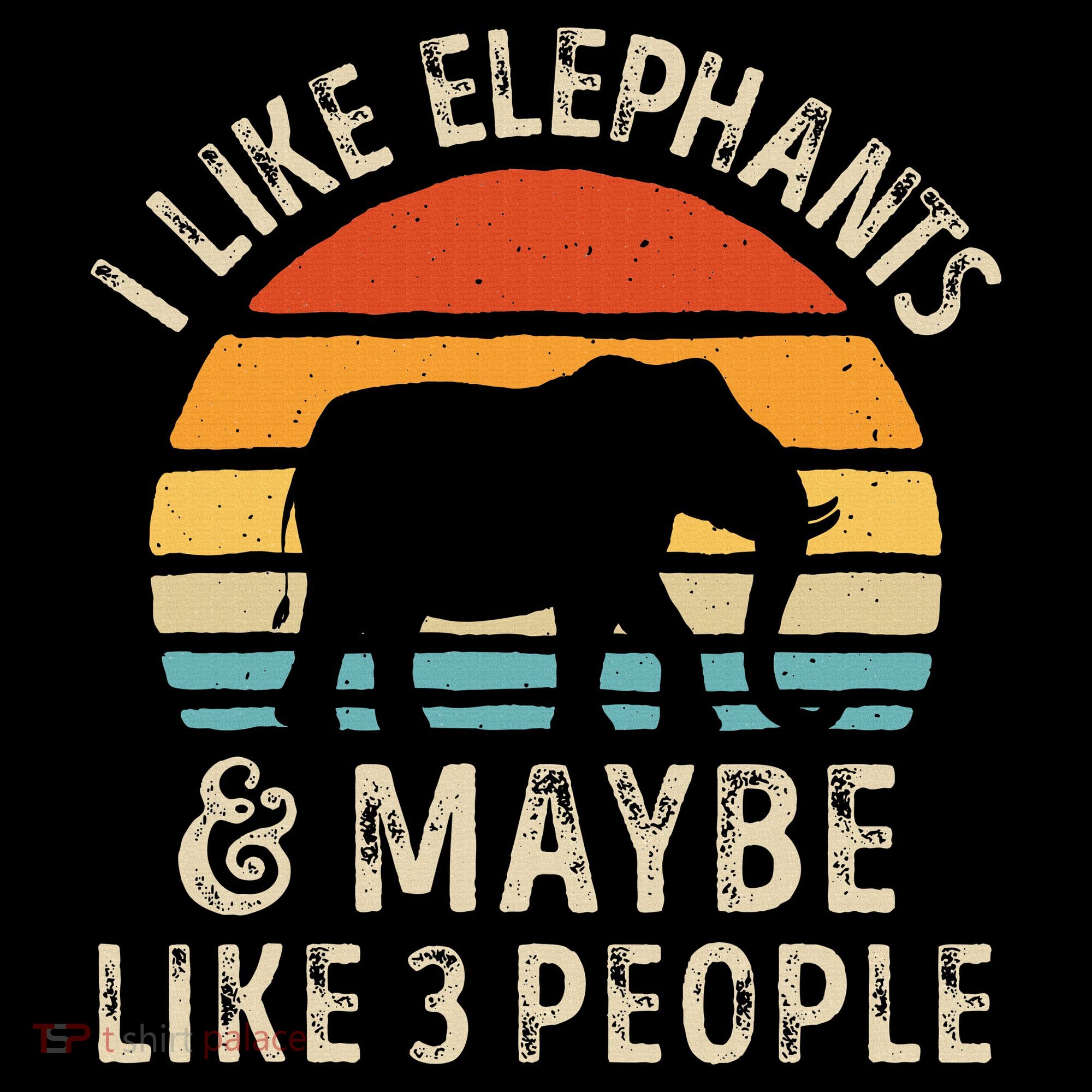 I Like Elephants And Maybe Like 3 People Elephant Retro Women's Hoodie